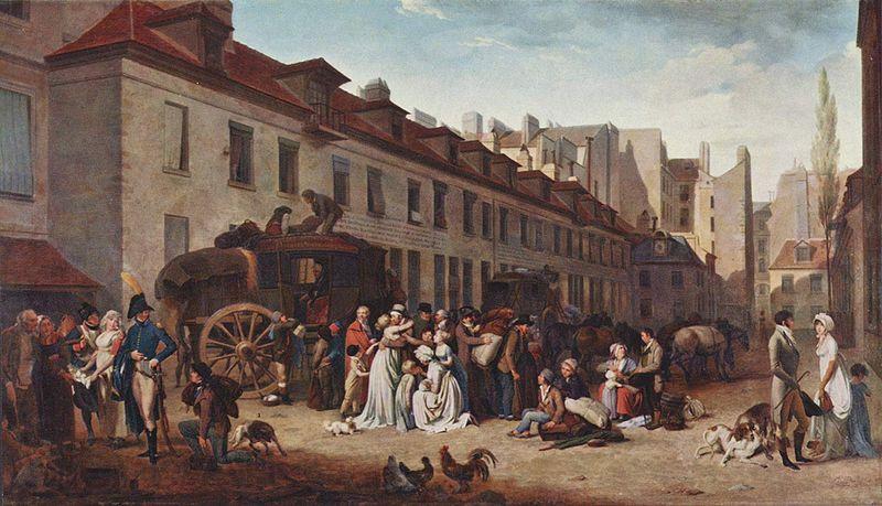 Louis-Leopold Boilly The Arrival of the Diligence Spain oil painting art